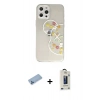 MARSİLYAN™- iPhone 12 Pro Max Kılıf Eksen Asil Prime - Siyah Bilvis Hayalet Cam Ekran Koruyucu + Shine Kamera Lens Koruma Cam - MI