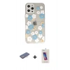 MARSİLYAN™- iPhone 12 Pro Max Kılıf Eksen Asil Prime - Siyah Joko 5D Cam + Renkli Kamera Lens Koruma Cam - MI
