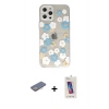 MARSİLYAN™- iPhone 12 Pro Max Kılıf Eksen Asil Prime - Siyah Joko 5D Cam + Sarı Renkli Kamera Lens Koruma Cam