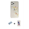 MARSİLYAN™- iPhone 12 Pro Max Kılıf Eksen Asil Prime - Siyah Joko 5D Cam + Shine Kamera Lens Koruma Cam - MI
