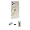 MARSİLYAN™- iPhone 12 Pro Max Kılıf Eksen Asil Prime - Siyah Joko 5D Cam + Shine Kamera Lens Koruma Cam - MI