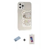 MARSİLYAN™- iPhone 12 Pro Max Kılıf Eksen Asil Prime - Siyah Joko 5D Cam + Shine Kamera Lens Koruma Cam - MI