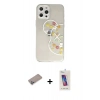 MARSİLYAN™- iPhone 12 Pro Max Kılıf Eksen Asil Prime - Siyah Joko 5D Cam + Shine Kamera Lens Koruma Cam - SABE