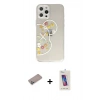 MARSİLYAN™- iPhone 12 Pro Max Kılıf Eksen Asil Prime - Siyah Joko 5D Cam + Shine Kamera Lens Koruma Cam - SABE