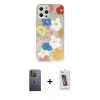 MARSİLYAN™- iPhone 12 Pro Max Kılıf Eksen Asil Prime - Siyah Joko 5D Cam + Neon Fosforlu Kamera Lens - YL