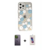 MARSİLYAN™- iPhone 12 Pro Max Kılıf Eksen Asil Prime - Siyah Joko 5D Cam + Neon Fosforlu Kamera Lens - YL