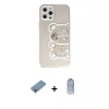 MARSİLYAN™- iPhone 12 Pro Max Kılıf Eksen Asil Prime - Siyah Joko Magic 5D Cam + Shine Kamera Lens Koruma Cam - GI