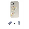 MARSİLYAN™- iPhone 12 Pro Max Kılıf Eksen Asil Prime - Siyah Joko Magic 5D Cam + Metal Kamera Lens Koruma Cam - GD