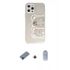 MARSİLYAN™- iPhone 12 Pro Max Kılıf Eksen Asil Prime - Siyah Joko Magic 5D Cam + Metal Kamera Lens Koruma Cam - KI