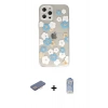 MARSİLYAN™- iPhone 12 Pro Max Kılıf Eksen Asil Prime - Siyah Joko Magic 5D Cam + Renkli Kamera Lens Koruma Cam - PE