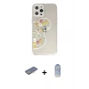 MARSİLYAN™- iPhone 12 Pro Max Kılıf Eksen Asil Prime - Siyah Joko Magic 5D Cam + Renkli Kamera Lens Koruma Cam - SI