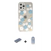 MARSİLYAN™- iPhone 12 Pro Max Kılıf Eksen Asil Prime - Siyah Joko Magic 5D Cam + Renkli Kamera Lens Koruma Cam - YL