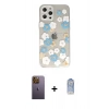 MARSİLYAN™- iPhone 12 Pro Max Kılıf Eksen Asil Prime - Siyah Joko Magic 5D Cam + Sarı Neon Fosforlu Kamera Lens