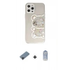 MARSİLYAN™- iPhone 12 Pro Max Kılıf Eksen Asil Prime - Siyah Joko Magic 5D Cam + Shine Kamera Lens Koruma Cam - SH