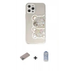 MARSİLYAN™- iPhone 12 Pro Max Kılıf Eksen Asil Prime - Siyah Joko Magic 5D Cam + Shine Kamera Lens Koruma Cam - SABE