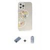 MARSİLYAN™- iPhone 12 Pro Max Kılıf Eksen Asil Prime - Siyah Joko Magic 5D Cam + Shine Kamera Lens Koruma Cam - SH