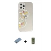 MARSİLYAN™- iPhone 12 Pro Max Kılıf Eksen Asil Prime - Siyah Joko Magic 5D Hayalet Cam + Shine Kamera Lens Koruma Cam - GS