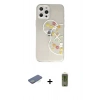 MARSİLYAN™- iPhone 12 Pro Max Kılıf Eksen Asil Prime - Siyah Joko Magic 5D Hayalet Cam + Renkli Kamera Lens Koruma Cam - YL