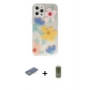 MARSİLYAN™- iPhone 12 Pro Max Kılıf Eksen Asil Prime - Siyah Joko Magic 5D Hayalet Cam + Renkli Kamera Lens Koruma Cam - YL