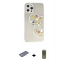 MARSİLYAN™- iPhone 12 Pro Max Kılıf Eksen Asil Prime - Siyah Joko Magic 5D Hayalet Cam + Renkli Kamera Lens Koruma Cam - SI