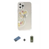 MARSİLYAN™- iPhone 12 Pro Max Kılıf Eksen Asil Prime - Siyah Joko Magic 5D Hayalet Cam + Shine Kamera Lens Koruma Cam - GD