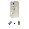 MARSİLYAN™- iPhone 12 Pro Max Kılıf Eksen Asil Prime - Siyah Joko Magic 5D Hayalet Cam + Shine Kamera Lens Koruma Cam - SH