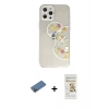 MARSİLYAN™- iPhone 12 Pro Max Kılıf Eksen Asil Prime - Siyah Mat Seramik Nano Ekran Koruyucu + Gold Shine Kamera Lens Koruma Cam