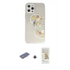 MARSİLYAN™- iPhone 12 Pro Max Kılıf Eksen Asil Prime - Siyah Mat Seramik Nano Ekran Koruyucu + Renkli Kamera Lens Koruma Cam - MI