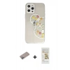 MARSİLYAN™- iPhone 12 Pro Max Kılıf Eksen Asil Prime - Siyah Mat Seramik Nano Ekran Koruyucu + Shine Kamera Lens Koruma Cam - SABE