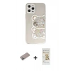 MARSİLYAN™- iPhone 12 Pro Max Kılıf Eksen Asil Prime - Siyah Mat Seramik Nano Ekran Koruyucu + Shine Kamera Lens Koruma Cam - SABE