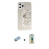 MARSİLYAN™- iPhone 12 Pro Max Kılıf Eksen Asil Prime - Siyah Polymer Nano Ekran Koruyucu + Shine Kamera Lens Koruma Cam - MI