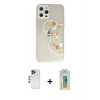 MARSİLYAN™- iPhone 12 Pro Max Kılıf Eksen Asil Prime - Siyah Polymer Nano Ekran Koruyucu + Shine Kamera Lens - LT