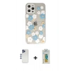 MARSİLYAN™- iPhone 12 Pro Max Kılıf Eksen Asil Prime - Siyah Polymer Nano Ekran Koruyucu + Shine Kamera Lens - LT