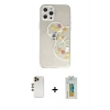 MARSİLYAN™- iPhone 12 Pro Max Kılıf Eksen Asil Prime - Siyah Polymer Nano Ekran Koruyucu + Shine Kamera Lens - GD