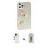 MARSİLYAN™- iPhone 12 Pro Max Kılıf Eksen Asil Prime - Siyah Polymer Nano Ekran Koruyucu + Shine Kamera Lens - GD