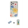 MARSİLYAN™- iPhone 12 Pro Max Kılıf Eksen Asil Prime - Siyah Polymer Nano Ekran Koruyucu + Shine Kamera Lens Koruma Cam - MI