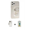 MARSİLYAN™- iPhone 12 Pro Max Kılıf Eksen Asil Prime - Siyah Polymer Nano Ekran Koruyucu + Shine Kamera Lens - GD