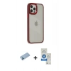 MARSİLYAN™- iPhone 12 Pro Max Kılıf Eksen Doku Prime - Şeffaf Royal Nano Ekran Koruyucu + Shine Kamera Lens Koruma Cam - MI