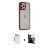 MARSİLYAN™- iPhone 12 Pro Max Kılıf Eksen Doku Prime - Şeffaf Temperli Cam Ekran Koruyucu + Shine Kamera Lens - LT