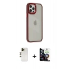 MARSİLYAN™- iPhone 12 Pro Max Kılıf Eksen Doku Prime - Şeffaf Temperli Cam Ekran Koruyucu + Shine Kamera Lens - GD