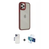 MARSİLYAN™- iPhone 12 Pro Max Kılıf Eksen Doku Prime - Siyah 3D Antistatik Cam Ekran Koruyucu + Shine Kamera Lens - LT