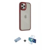 MARSİLYAN™- iPhone 12 Pro Max Kılıf Eksen Doku Prime - Siyah 3D Antistatik Seramik Nano Ekran Koruyucu + Shine Kamera Lens Koruma Cam - MI