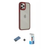 MARSİLYAN™- iPhone 12 Pro Max Kılıf Eksen Doku Prime - Siyah 5D Eko Cam Ekran Koruyucu + Shine Kamera Lens Koruma Cam - GD