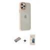 MARSİLYAN™- iPhone 12 Pro Max Kılıf Eksen Doku Prime - Siyah 6D Mat Seramik Hayalet Nano Ekran Koruyucu + Shine Kamera Lens Koruma Cam - SABE