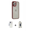 MARSİLYAN™- iPhone 12 Pro Max Kılıf Eksen Doku Prime - Siyah Bilvis Hayalet Cam Ekran Koruyucu + Shine Kamera Lens - LT