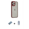 MARSİLYAN™- iPhone 12 Pro Max Kılıf Eksen Doku Prime - Siyah Joko Magic 5D Cam + Shine Kamera Lens Koruma Cam - GI