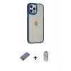 MARSİLYAN™- iPhone 12 Pro Max Kılıf Eksen Doku Prime - Siyah Joko Magic 5D Cam + Metal Kamera Lens Koruma Cam - GD
