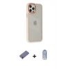 MARSİLYAN™- iPhone 12 Pro Max Kılıf Eksen Doku Prime - Siyah Joko Magic 5D Cam + Metal Kamera Lens Koruma Cam - GD