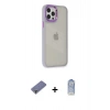 MARSİLYAN™- iPhone 12 Pro Max Kılıf Eksen Doku Prime - Siyah Joko Magic 5D Cam + Metal Kamera Lens Koruma Cam - GD