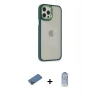 MARSİLYAN™- iPhone 12 Pro Max Kılıf Eksen Doku Prime - Siyah Joko Magic 5D Cam + Gold Shine Kamera Lens Koruma Cam